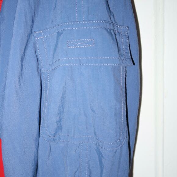 Lis Sport Vintage Baroque print 80s 90s Red Blue Gold Sailor Windbreaker Medium - Picture 3 of 8